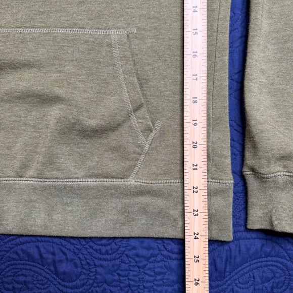 The North Face Womens M Forest Green Hoodie Pullover Gold Logo Pocket  Read - Picture 4 of 5